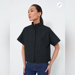 Black Tuckernuck Trapunto Stitch Sofia Shirt, XS